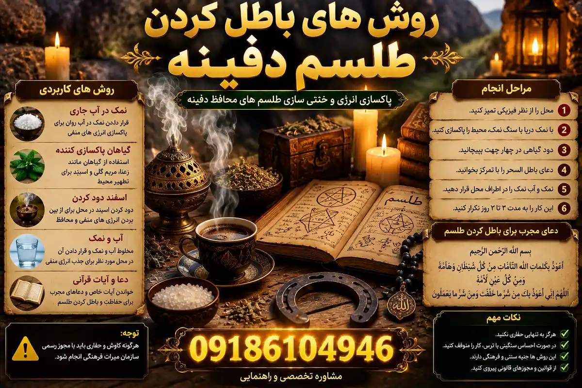 روشهای باطل کردن طلسم دفینه