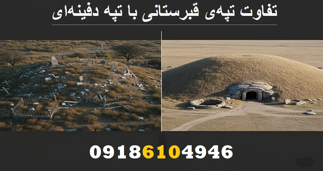 تفاوت تپه‌ی قبرستانی با تپه دفینه‌ای