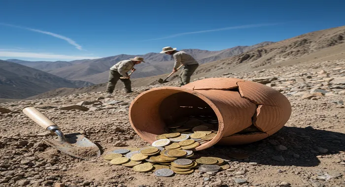 علامت کوزه وارونه در گنج یابی