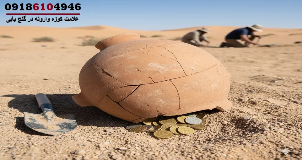 علامت کوزه وارونه در گنج یابی