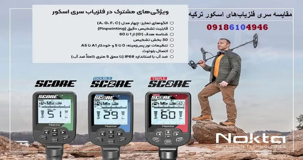 مقایسه سری فلزیاب‌های اسکور ترکیه