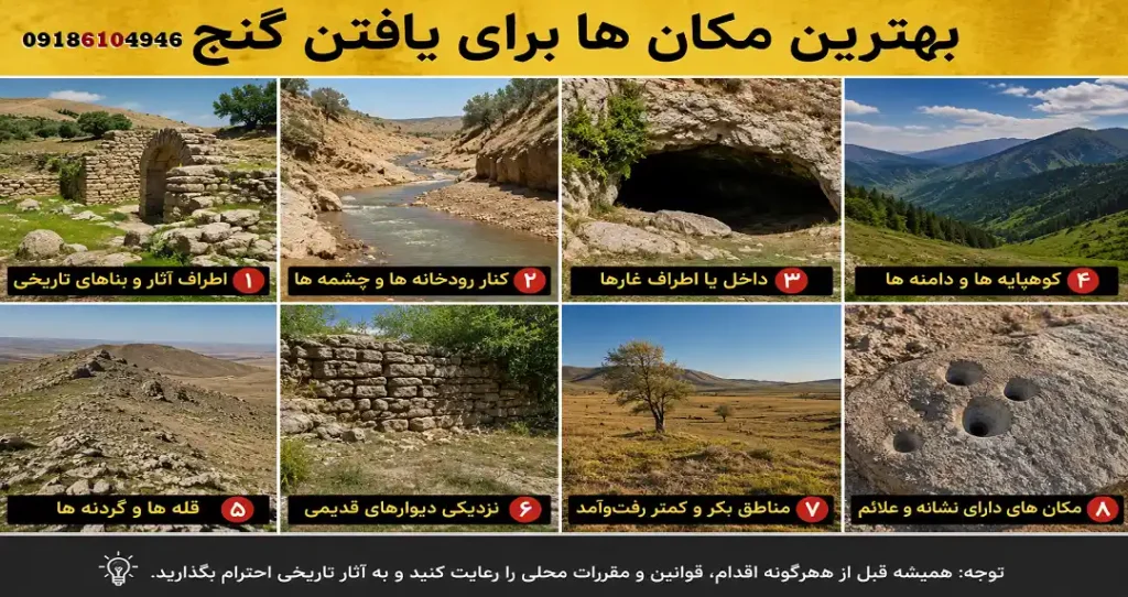 بهترین مکان برای یافتن گنج