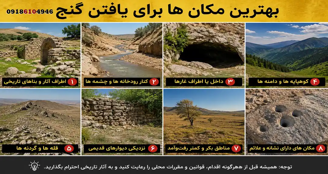 بهترین مکان برای یافتن گنج