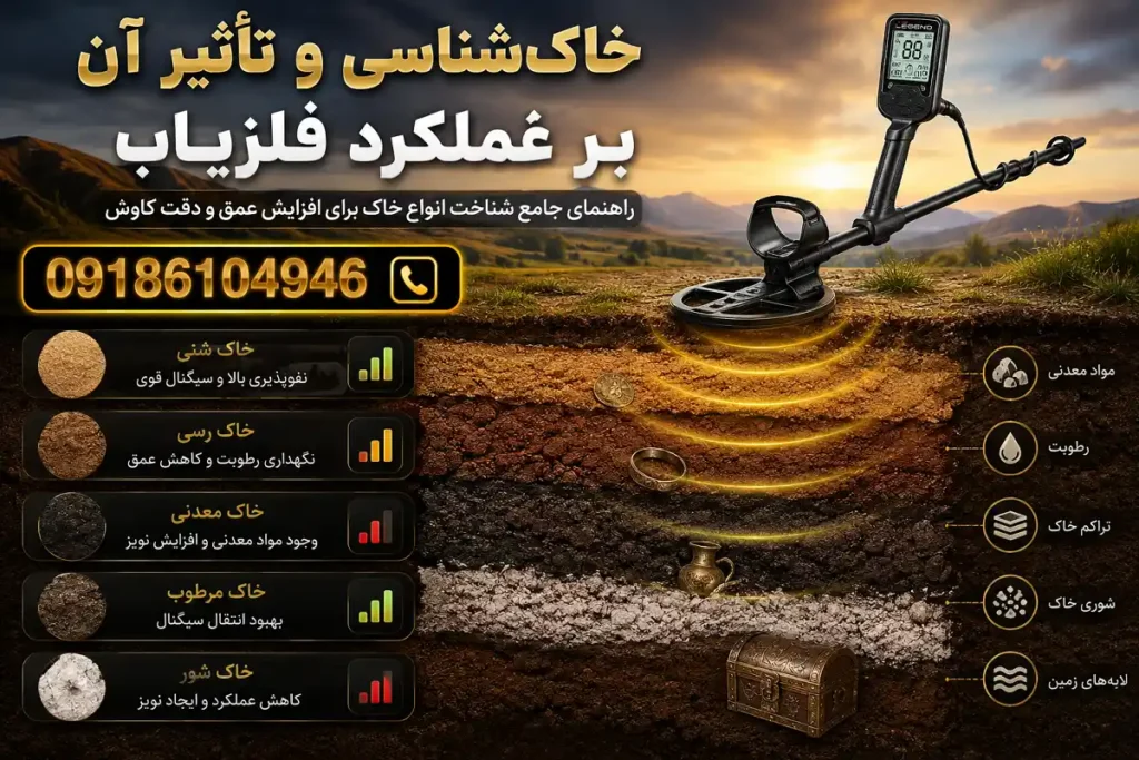 خاک‌شناسی و تأثیر آن بر عملکرد فلزیاب