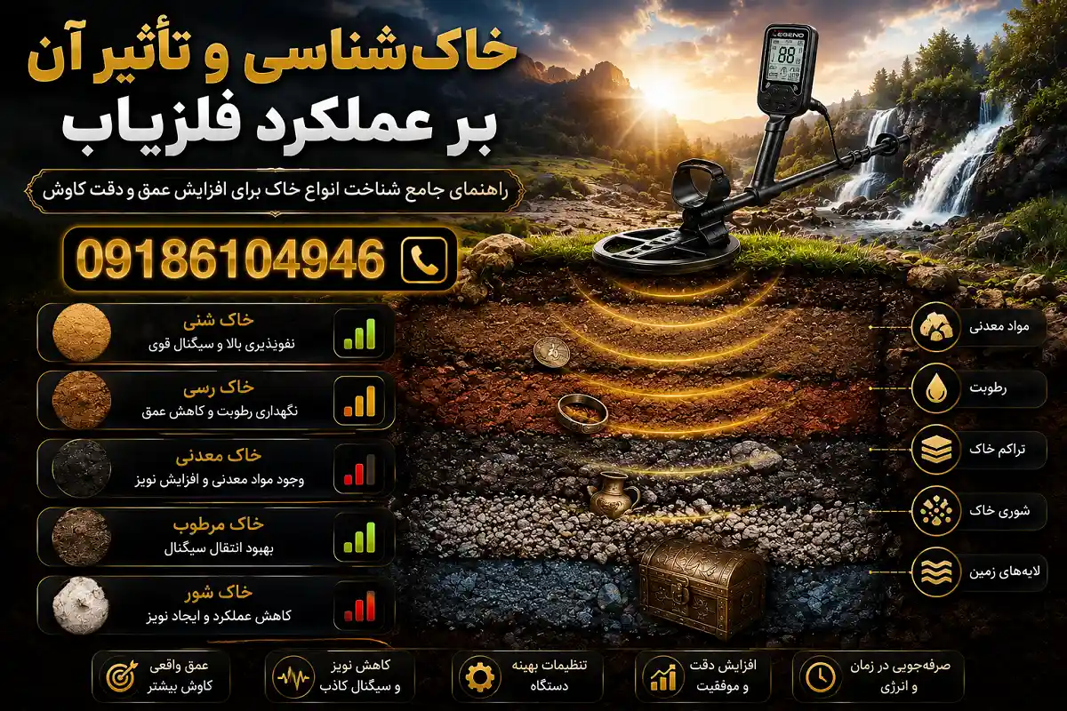 خاک‌شناسی و تأثیر آن بر عملکرد فلزیاب