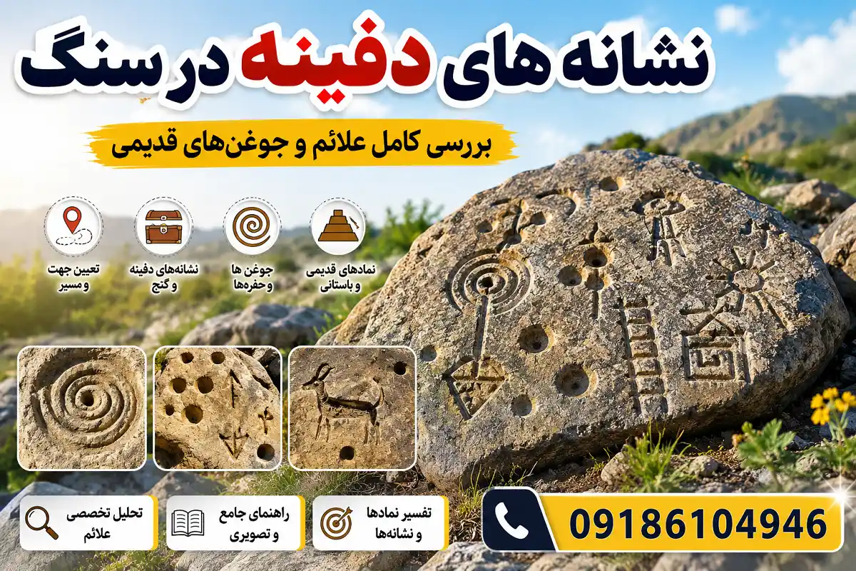 نشانه های دفینه در سنگ