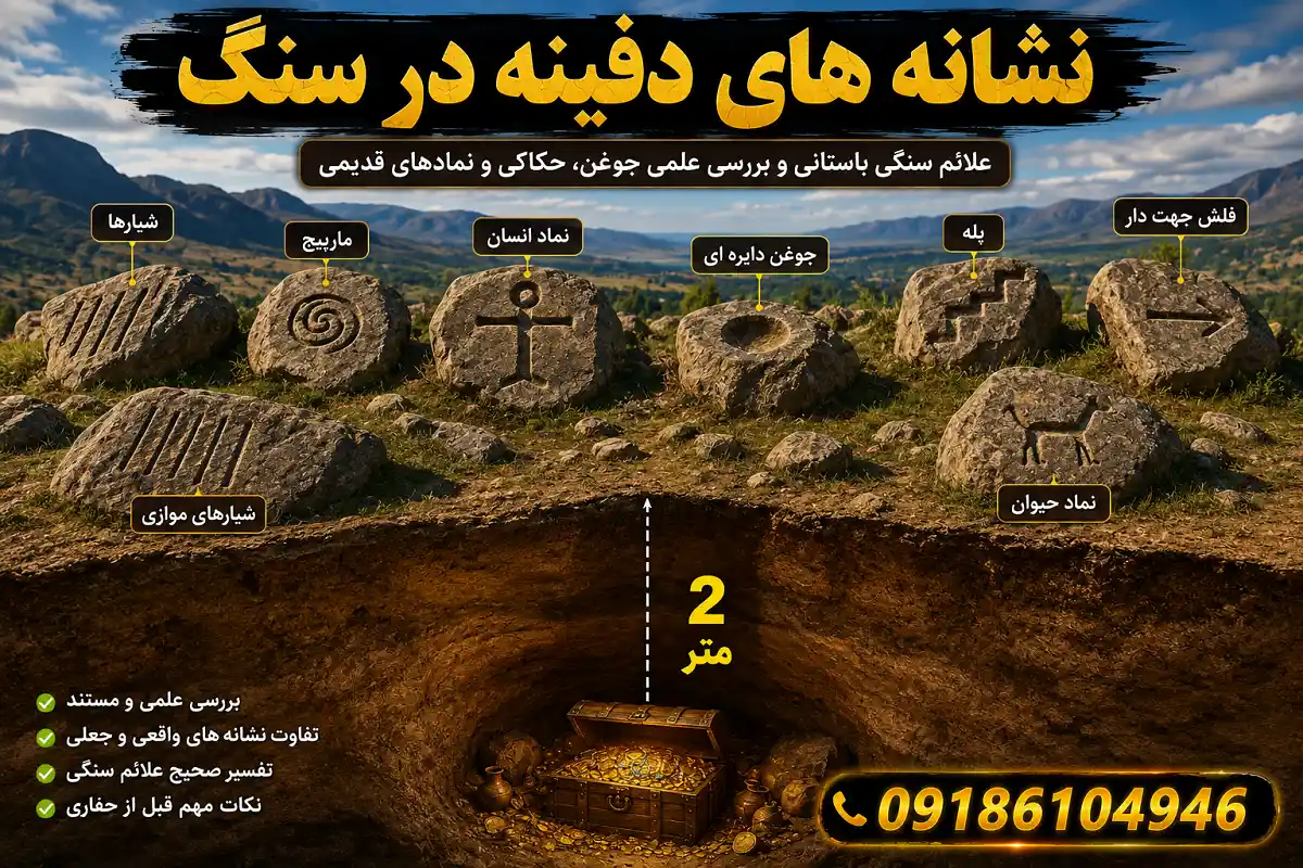 نشانه های دفینه در سنگ