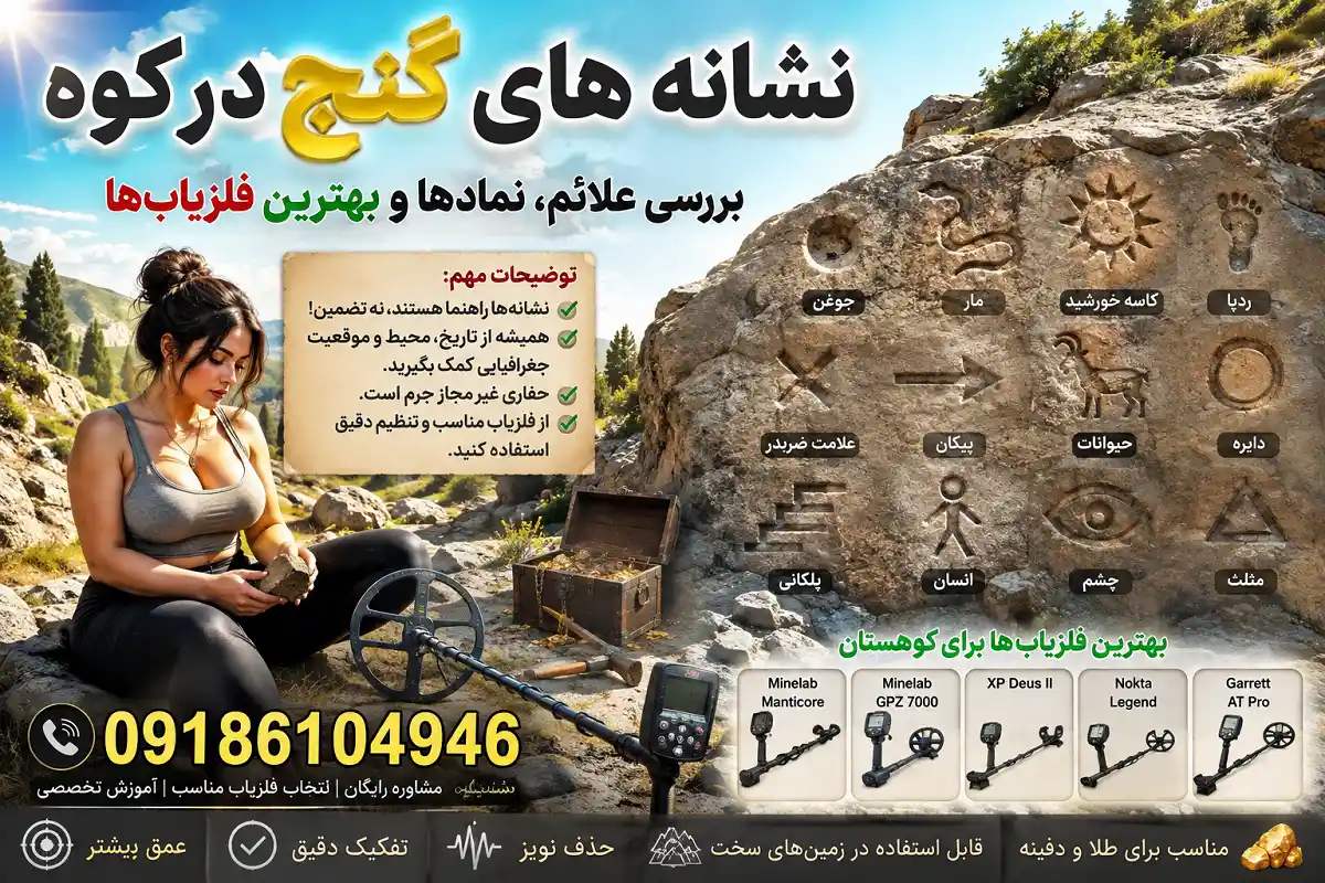 نشانه های گنج در کوه